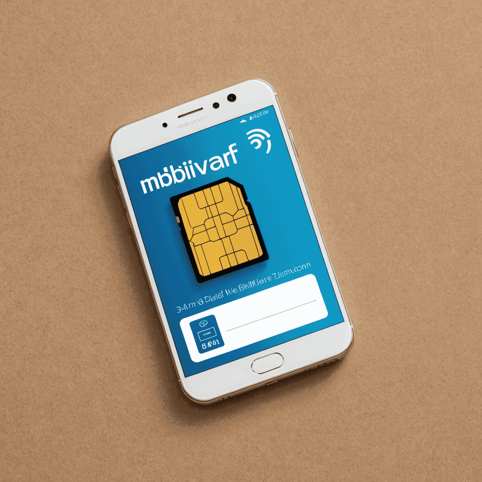 Mbilvedarf.com logo featuring a stylized SIM card and mobile device