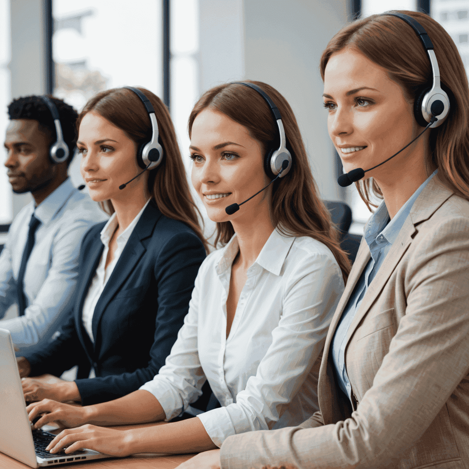 Customer support team ready to assist business clients 24/7